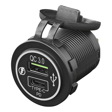 ProPlus ProPlus USB snellader inbouw 2 - weg 12/24V 3A type A + C - Laadcontactdoos met Dop PAT Europe 1