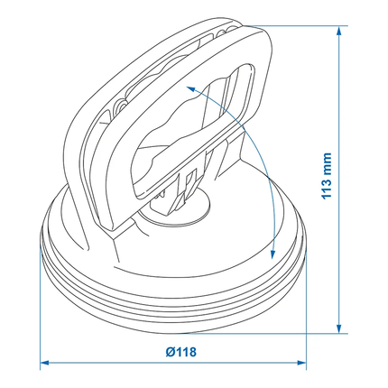 ProPlus ProPlus Vacuümheffer Autodeuk Uitdeuker Aluminium met Zuignap Glas Plaatdrager Tool zilver PAT Europe 2