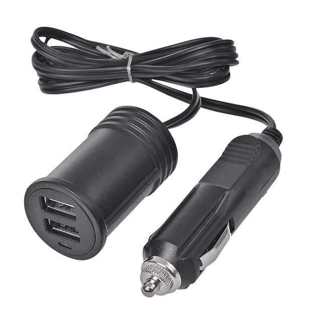 ProPlus Verlengkabel 1M met USB Lader 2 - weg Type A – 12V/24V USB Splitter 3A - VCTparts.nl
