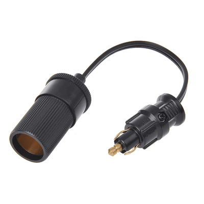 ProPlus Verloopkabel DIN Stekker naar Sigarettenaanstekerdoos – 15cm Adapterkabel 12V/24V Max. 8A