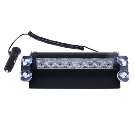 VCTparts Raamflitser Blauw Led Stroboscoop Zwaailicht met Zuignappen en 12V Plug NORGOS 6