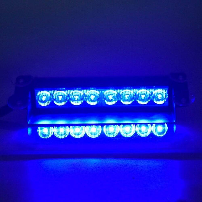 VCTparts Raamflitser Blauw Led Stroboscoop Zwaailicht met Zuignappen en 12V Plug NORGOS 2