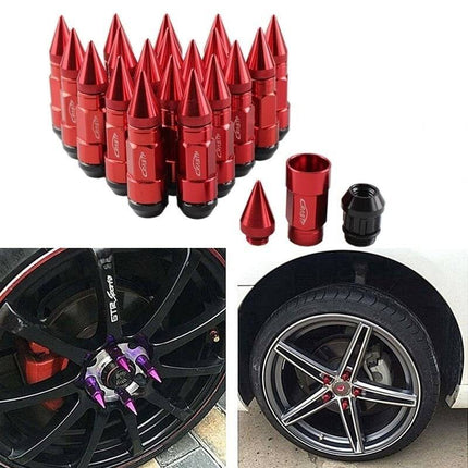 VCTparts Racing Wielmoeren M12x15 Spiked Lug Nuts - Rood (Set 20) [Wielbouten - Race Moeren] NORGOS 5