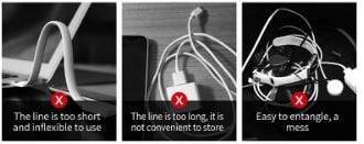 VCTparts Rekbare USB naar USB - C Krulsnoer Veer 1 Meter Wit NORGOS 3
