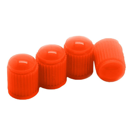 VCTparts Rode Universele Ventieldoppen / Ventieldopjes - Rood (4 stuks) Anti - lek Luchtdicht Roestbescherming [Auto - Motor - Scooter - Fiets] NORGOS 1