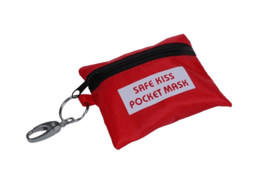 Safe Kiss + Latex Handschoenen Sleutelhanger Beademingsset Reanimatie Masker