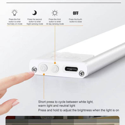 VCTparts Sensor Ledbalk UltraDunne Kastlamp – 40cm Draadloos en Instelbaar NORGOS 4
