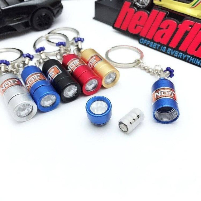 VCTparts Sleutelhanger Nitro NOS Fles met Lampje NORGOS 2