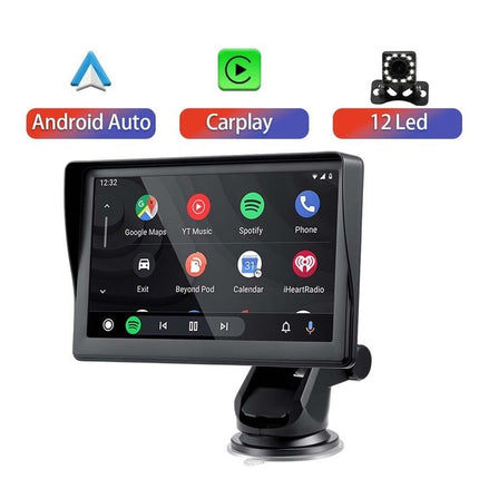 VCTparts Smart Navigatiesysteem Touchscreen Scherm met Zuignap en Achteruitrijcamera 7inch Scherm [Draadloos Apple Carplay & Android Auto] NORGOS 3