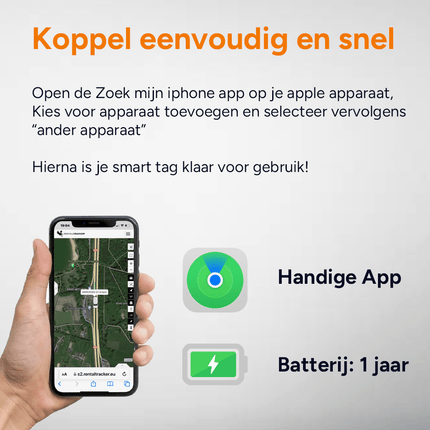 VCTparts Smart Tag Bluetooth/GPS Handtas Tracker – Bescherm je Tas met Tracer Maps en Zoek Mijn App iOS/iPhone – Zwart Mega - Creations 2