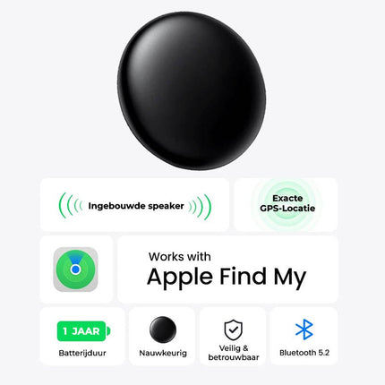 VCTparts Smart Tag Bluetooth/GPS Hondentracker – Volg je Huisdier met Tracer Maps en Zoek Mijn App iOS/iPhone – Zwart Mega - Creations 8