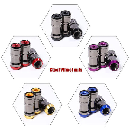 VCTparts Stalen Wielmoeren Lug Nuts met Heptagon Slotbouten - M12x15 Rood NORGOS 3