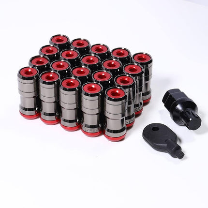 VCTparts Stalen Wielmoeren Lug Nuts met Heptagon Slotbouten - M12x15 Rood NORGOS 8