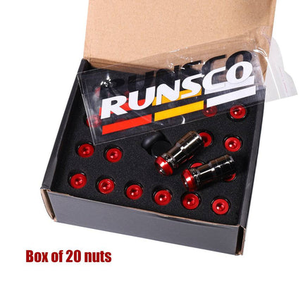 VCTparts Stalen Wielmoeren Lug Nuts met Heptagon Slotbouten - M12x15 Rood NORGOS 7