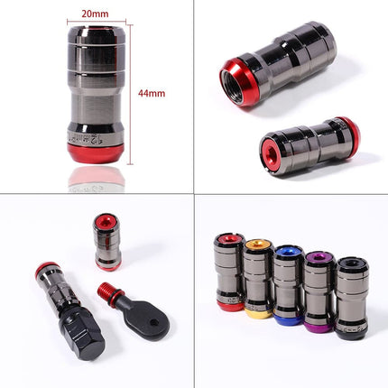 VCTparts Stalen Wielmoeren Lug Nuts met Heptagon Slotbouten - M12x15 Rood NORGOS 5