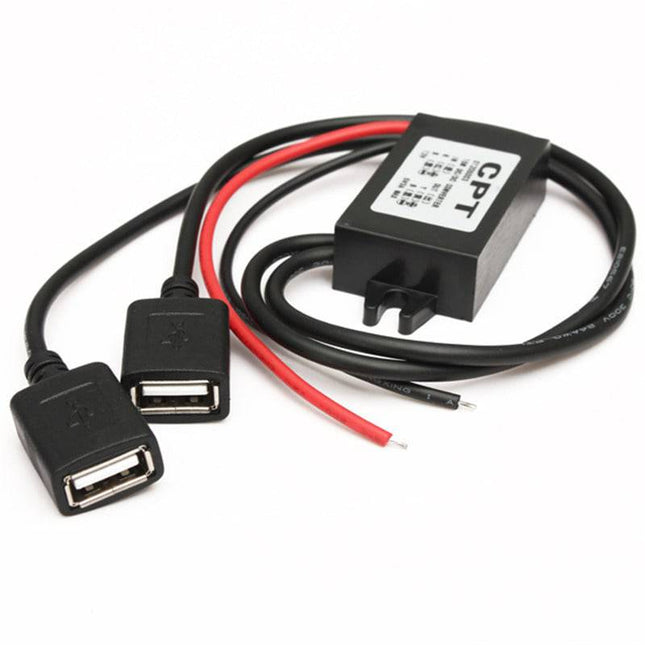 VCTparts Step Down Buck Converter Voedingsmodule 12V naar 5V 3A 15W DC - DC Auto USB - adapter NORGOS 2