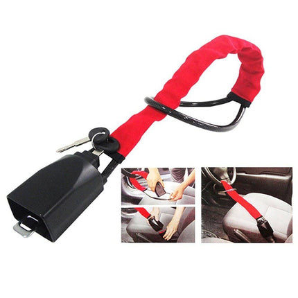 VCTparts Stuurklem Slot Stuurwiel Hangslot Rood - Anti Diefstal Vergrendeling NORGOS 1