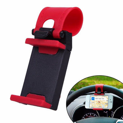 Stuurwiel Stuur Telefoonhouder Rubber Band Autostuur - Rood [Telefoon Houder GSM]