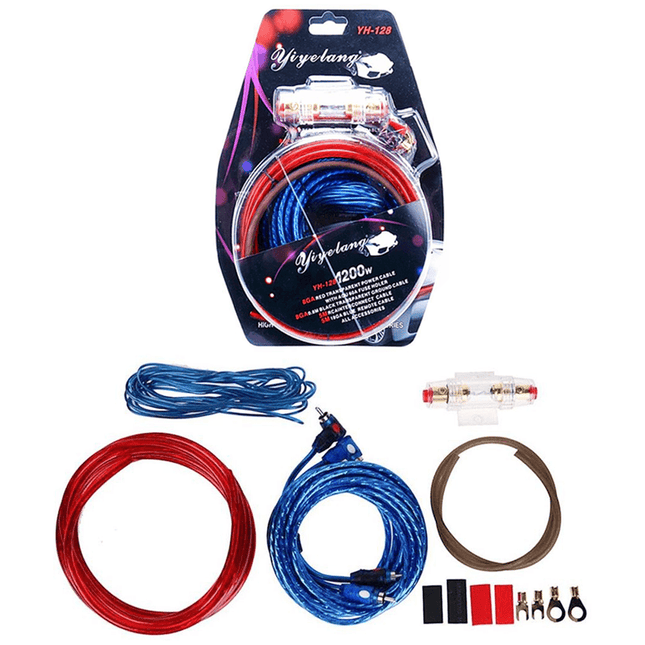 VCTparts Subwoofer Audio Versterker Installatie Set – Compleet Aansluitmateriaal voor Jouw Versterker NORGOS 2