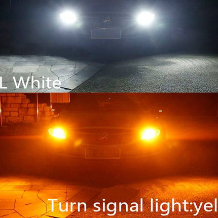 VCTparts T20 7440 LED Dagrijverlichting DRL Wit met Knipperlicht Geel W21W Canbus (set) NORGOS 3