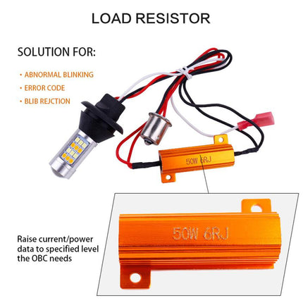 VCTparts T20 7440 LED Dagrijverlichting DRL Wit met Knipperlicht Geel W21W Canbus (set) NORGOS 8