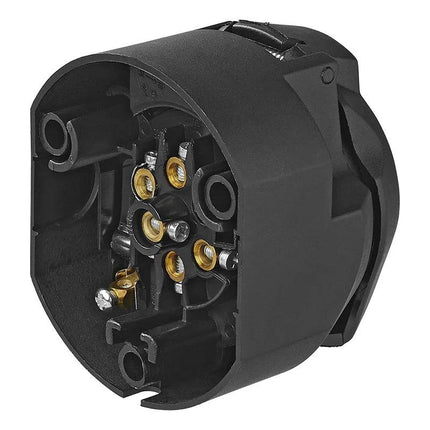 Trailer Stekkerdoos Adapter van 7+1 Polig PVC met Klep [Aanhanger - Caravan - Trailer] - VCTparts.nl