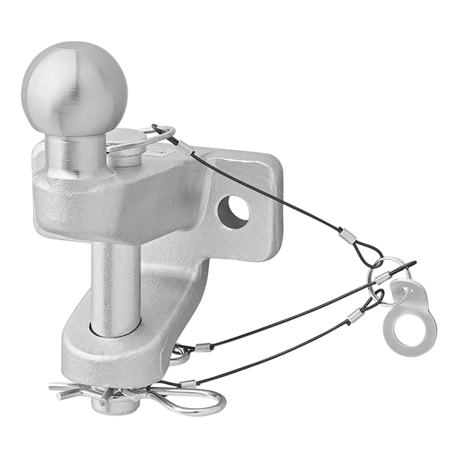 Trekhaakkogel D21/S350 Gecombineerde Tweevoudige Uitvoering E - gekeurd Zilver Bumpertrekhaak Koppelingskogel - VCTparts.nl