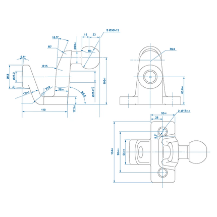 VCTparts Trekhaakkogel D21/S350 Gecombineerde Tweevoudige Uitvoering E - gekeurd Zilver Bumpertrekhaak Koppelingskogel VCTparts 2