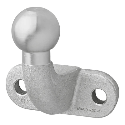 Trekhaakkogel Zwart Haaks D172kN S210kg Bumpertrekhaak zilver