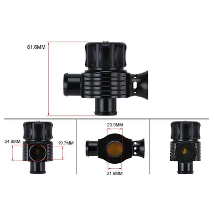 VCTparts Turbo Afblaas Ventiel Blow Off Valve 25mm Dual Port met Hoorn BOV - 1001B Diverter Dump Aluminium Universeel NORGOS 6