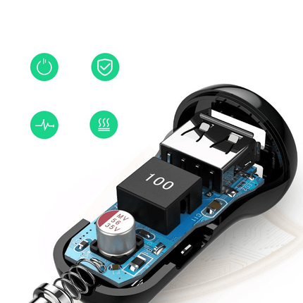 UGREEN UGREEN Autolader Snellader 2x USB - A 24W - 4.8A (2x 2.4 A) Zwart Hurtel 5