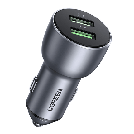 UGREEN UGREEN Autolader Snellader 2x USB - A 36W (QC 4.0) Grijs Hurtel 8