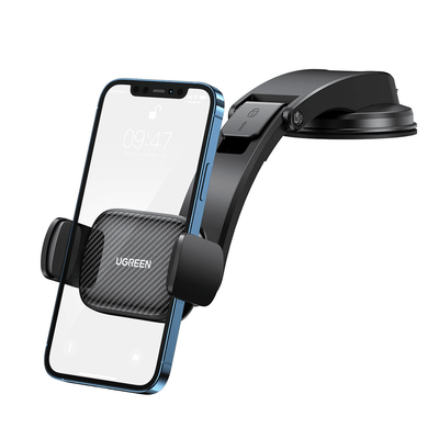 UGREEN Universele Klem Autohouder Telefoonhouder met Zuignap Dashboard/Raam (6.6 - 9.5cm) Zwart