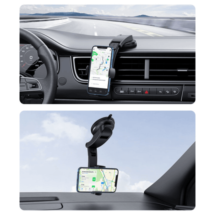 UGREEN UGREEN Universele Klem Autohouder Telefoonhouder met Zuignap Dashboard/Raam (6.6 - 9.5cm) Zwart Hurtel 7