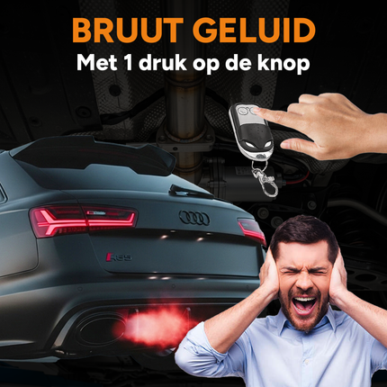 Elektrische Uitlaat Kleppensysteem 2.5inch 63mm Bypass Universeel Draadloos met Afstandsbediening - Dubbele Pijp met Klem - VCTparts.nl