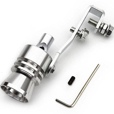 Universeel Turbofluitje voor Uitlaat – Zilver | Turbo Sound Exhaust Whistle