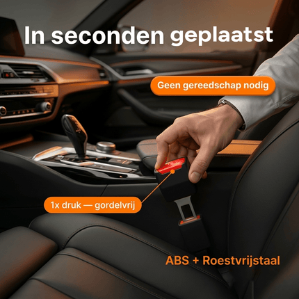 VCTparts Universele Auto Gordel Clip Alarmstopper Zwart Rood - Voorkomt Pieptoon bij Bagage op Stoel met Handige Drukknop NORGOS 5