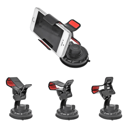 VCTparts Universele Telefoon Houder Klem 360Â° met Zuignap Zwart NORGOS 5