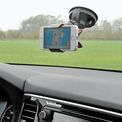 VCTparts Universele Telefoon Houder Klem 360Â° met Zuignap Zwart NORGOS 3