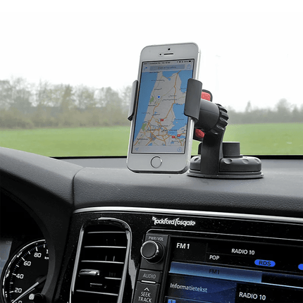 VCTparts Universele Telefoon Houder Klem 360Â° met Zuignap Zwart NORGOS 4