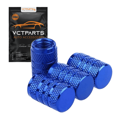 Universele Ventieldoppen Aluminium Blauw – Set van 4 Stuks voor Auto, Motor en Fiets