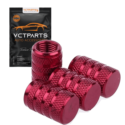 Universele Ventieldoppen Aluminium Rood – Set van 4 Stuks voor Auto, Motor en Fiets