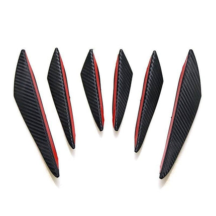 VCTparts Universele Voorbumper Spoiler Vinnen Carbon (set) NORGOS 2