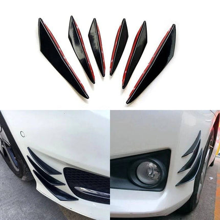 VCTparts Universele Voorbumper Spoiler Vinnen Zwart (set) NORGOS 1