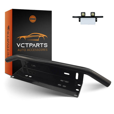 VCTparts Universele Zwarte Bullbar Kentekenhouder Beugel – Voorbumper Nummerplaat Frame voor LED Bar en Offroad Verlichting