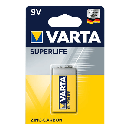 Varta Superlife Batterij 9V Zink - Koolstof Super Heavy Duty in Blister - VCTparts.nl