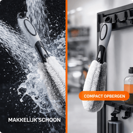 VCTdetailing Harde Detailing Velgenborstel voor Krasvrije Hardnekkige Reiniging Grijs - VCTparts.nl