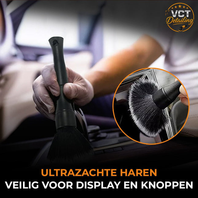 VCTdetailing Ultrazachte Interieur Detail Kwast voor Krasvrije Reiniging Zwart - VCTparts.nl