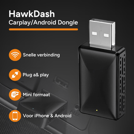 VCTparts 2 - in - 1 Wireless CarPlay Adapter – Eenvoudige Plug en Play Mini Dongle voor CarPlay en Android Auto - VCTparts.nl