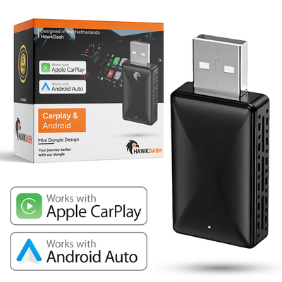 VCTparts 2-in-1 Wireless CarPlay Adapter – Eenvoudige Plug en Play Mini Dongle voor CarPlay en Android Auto